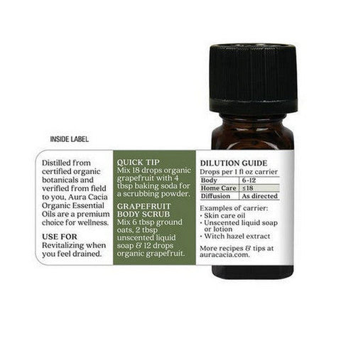 Aura Cacia, Essential Oil, Grapefruit 0.25 oz Aura Cacia