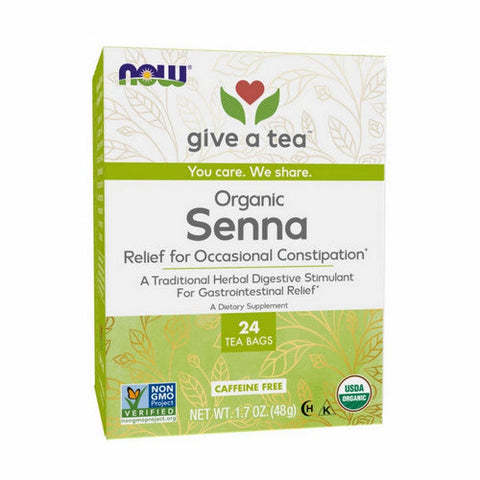 Now Foods, Real Tea Organic Senna Tea Caffeine Free, 24 Tea Bags Now Foods