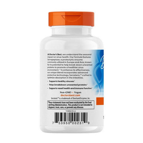 Doctors Best, High Potency Serrapeptase, 120,000 SPU, 90 Veggie Caps Doctors Best