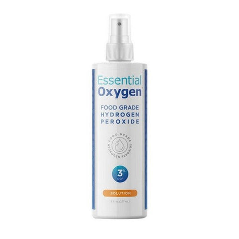 Essential Oxygen, Food Grade Hydrogen Peroxide 3% USP, 8 oz Essential Oxygen