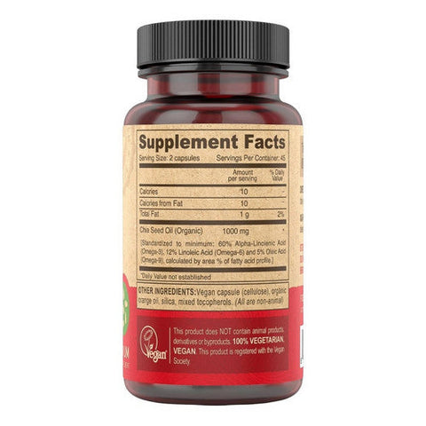 Deva Vegan Vitamins, Vegan Chia Seed Oil, 90 Veg Caps Deva Vegan Vitamins