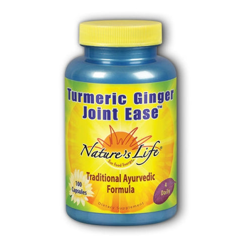 Nature's Life, Turmeric & Ginger Joint Ease, 1.3/1.3 g, 100 caps Nature's Life