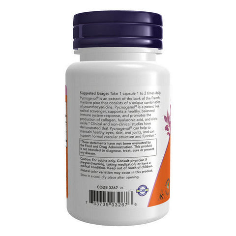 Now Foods, Pycnogenol, 100 mg, 60 Veg Caps Now Foods