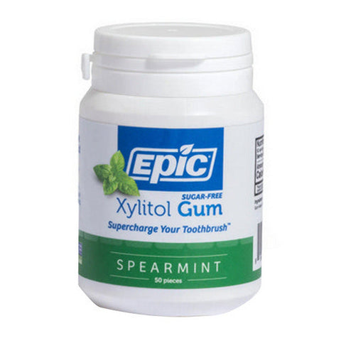 Epic Dental, Xylitol Gum Spearmint, Spearmint 50 ct
