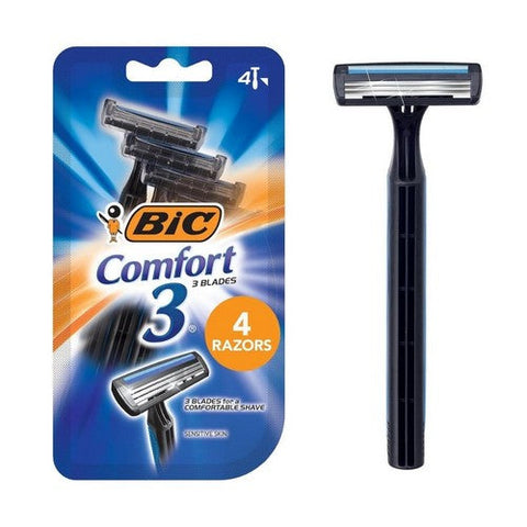 Bic, Comfort 3 Sensitive Skin, 4 Each