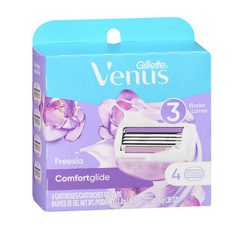 Gillette, Venus Comfortglide Cartridges Freesia, 4 each Gillette
