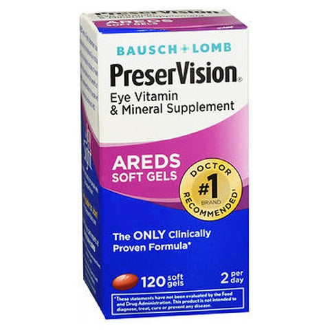 Bausch + Lomb, PreserVision Areds Formula, 120 Softgels Bausch + Lomb