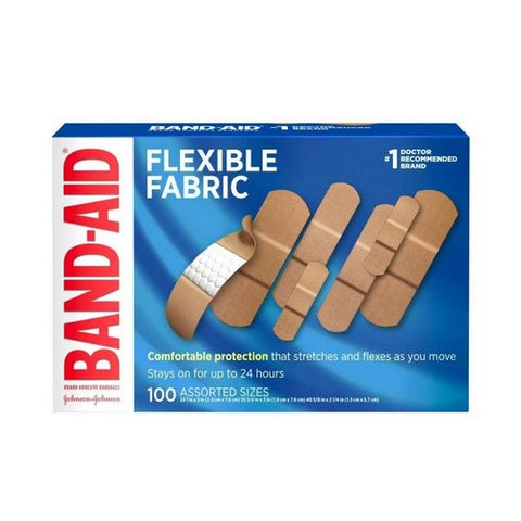 Band-Aid, Flexible Fabric Adhesive Bandages, 100 each