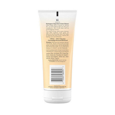Neutrogena, Deep Clean Cream Cleanser, 7 oz
