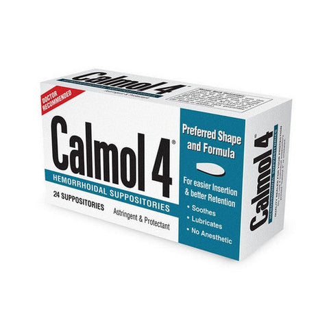 Calmol-4, Hemorrhoidal Suppositories, 24 each Calmol-4