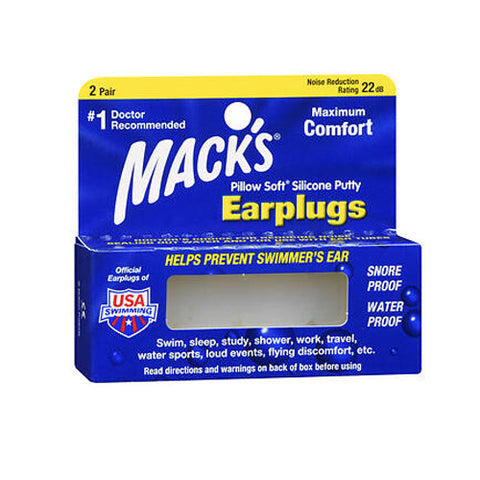 Mack's, Pillow Soft Silicone Putty Earplugs, 2 Pair Mack's