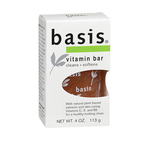 Basis, Vitamin Bar Soap Cleans Plus Softens, 4 oz Basis