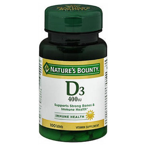 Sundown Naturals, Natures Bounty Vitamin D, 400 IU, 100 tabs Nature's Bounty