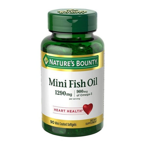 Nature's Bounty, Mini Fish Oil Mini Coated, 1290 mg, 90 Softgels