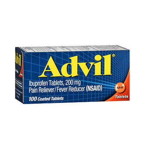 Advil, Pain Reliever And Fever Reducer Coated Tablets, 200 mg, 100 tabs