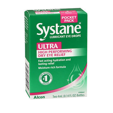 Systane, Ultra High Performance Lubricant Eye Drops Pocket Pack, 2 X 4 ml Systane