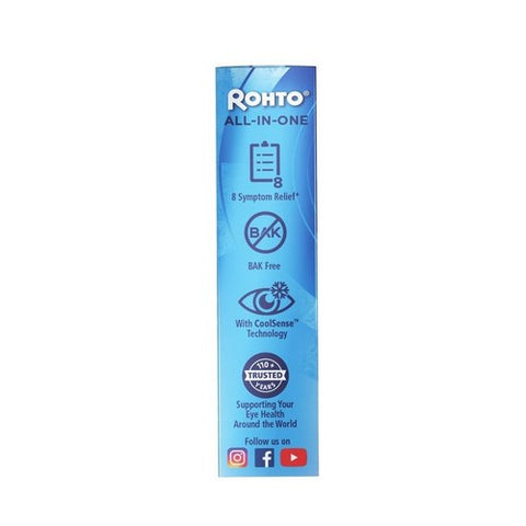 Rohto, Cooling Eye Drops All In One, 0.4 Oz