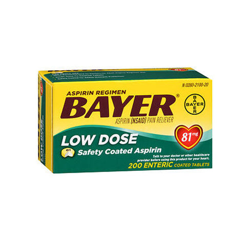 Bayer, Aspirin Regimen Low Dose Safety Coated, 81 mg, 200 tabs Bayer