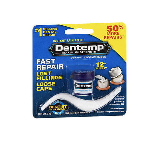 Dentemp, Repair Lost Fillings & Loose Caps Max Strength, 2.2 Grams Dentemp