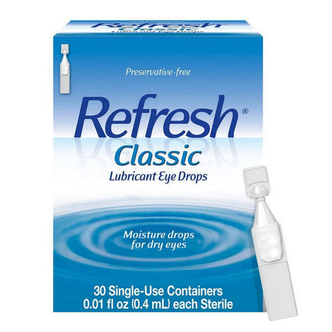 Refresh, Classic Lubricant Eye Drops Single-Use Containers, 30 Count Refresh
