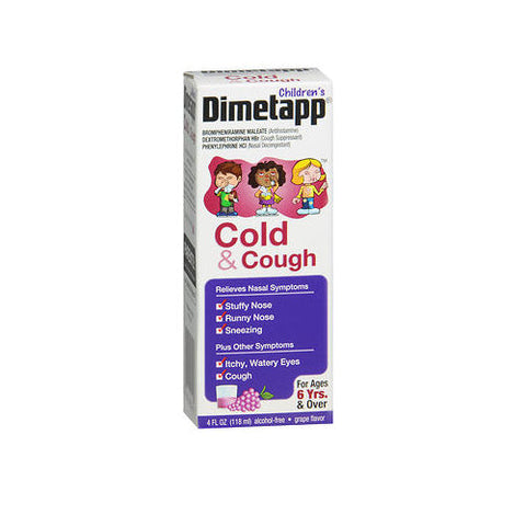 Dimetapp, Dm Elixir Childrens Cold Cough Liquid Grape Flavor, 4 Oz Dimetapp