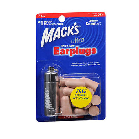 Mack's, Macks Ultra Soft Foam Earplugs, 7 Pair Mack's