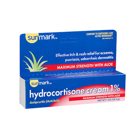 Sunmark, Hydrocortisone Cream 1% Maximum Strength With Aloe, 1 Oz Sunmark