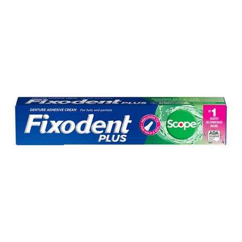 Fixodent, Plus Scope Denture Adhesive Cream, 2 Oz