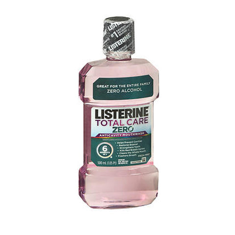 Listerine, Total Care Zero Alcohol Anticavity Fluoride Mouthwash Fresh Mint, 500 Ml Listerine