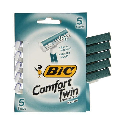 Bic, Comfort Twin Shavers For Men Sensitive Skin, 5 each