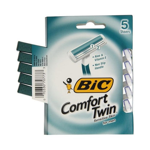 Bic, Comfort Twin Blade Sensitive Shaver Men, 5 each