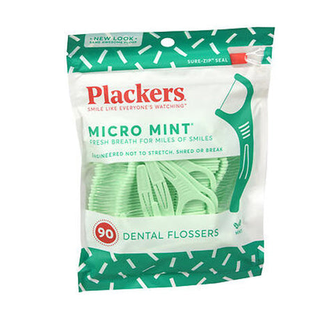 Plackers, Micro Mint Dental Flossers, 90 Each Plackers