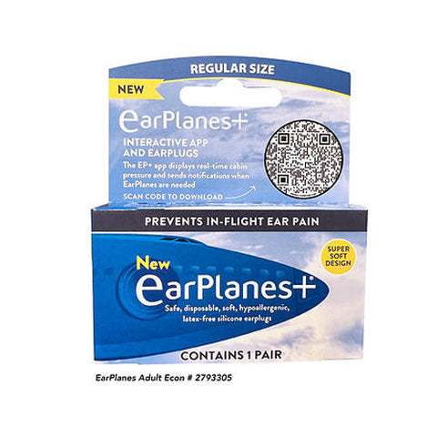 Earplanes, Earplugs Ear Protection From Flight Air And Noise Sound, 1 pair Earplanes