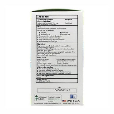 Sinucleanse, Nasal Wash Saline Refill Packets, 60 Count Sinucleanse